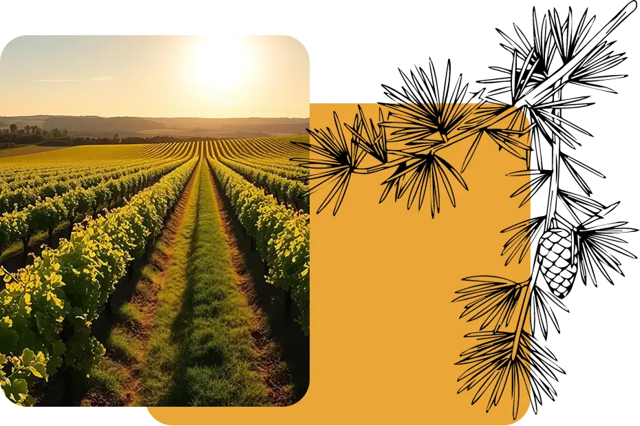 Vignobles du Médoc aux alentours du camping Vendays Montalivet en Gironde